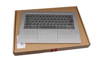 V163420AK1-GR original Sunrex keyboard incl. topcase DE (german) grey/silver with backlight