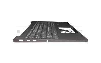 V171020HK1-GR original Lenovo keyboard incl. topcase DE (german) grey/grey with backlight