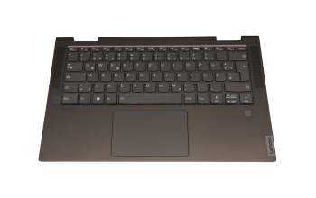 V192320EK1 original Lenovo keyboard incl. topcase DE (german) grey/dark green with backlight