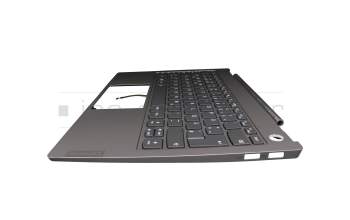 VI72320BK2-GK original Lenovo keyboard incl. topcase DE (german) grey/grey with backlight