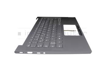 WDFB4BLS5TALV5018R00653 original Lenovo keyboard incl. topcase DE (german) grey/grey with backlight