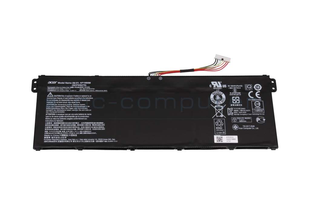 Battery 55 9Wh original 11.61V Type AP19B8M suitable for Acer