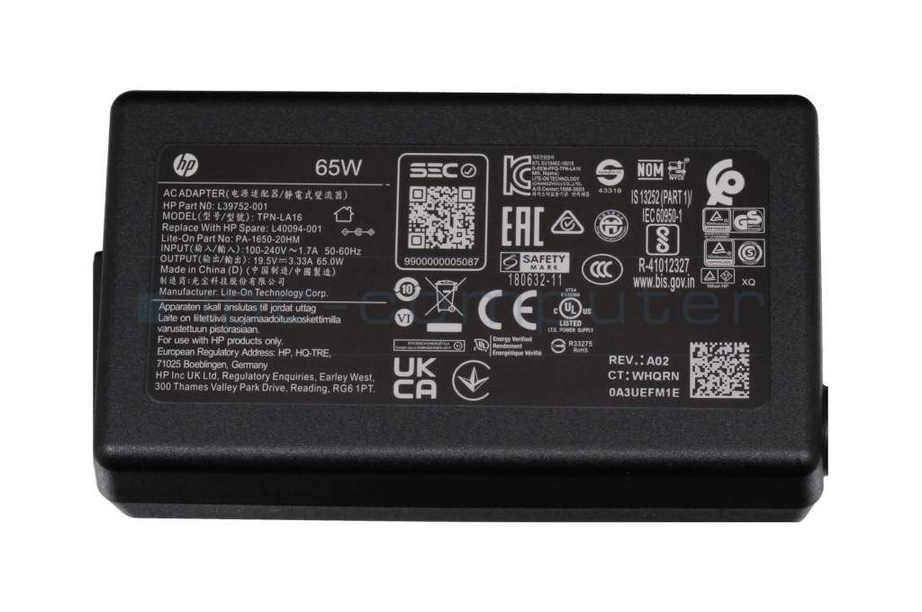 HP ProBook 4540s original AC-adapter 65.0 Watt normal 19.5V