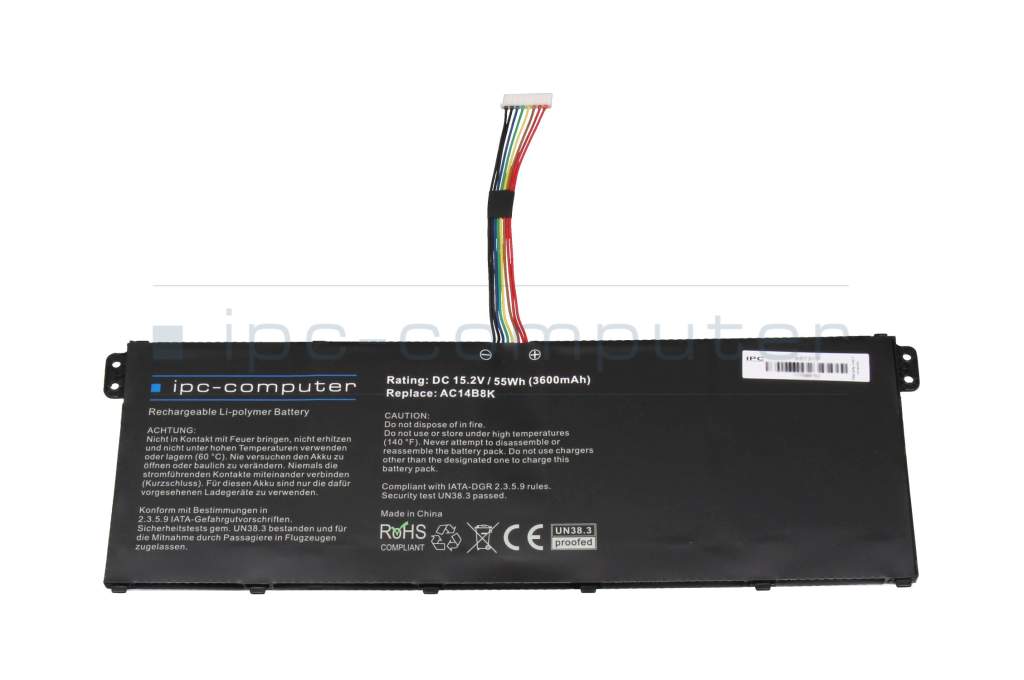 IPC Computer battery 55Wh AC14B8K suitable for Acer Aspire R5