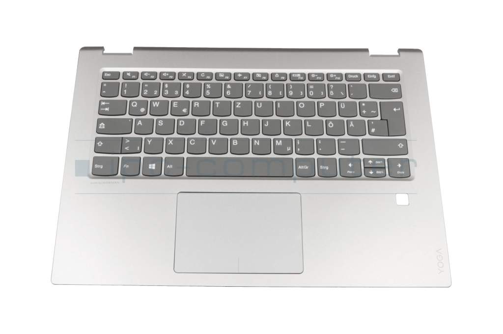 Keyboard incl. topcase DE german grey silver original 