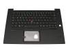 02HM989 original Lenovo keyboard incl. topcase DE (german) black/black with backlight and mouse-stick