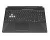 04060-01200300 original Asus keyboard incl. topcase DE (german) black/transparent/black with backlight