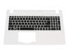 0KN1-0T1GE12 original Acer keyboard incl. topcase DE (german) black/white