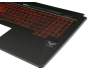 0KN1-5J1GE21 original Pega keyboard incl. topcase DE (german) black/red/black with backlight