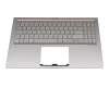 0KN1-622SF16 original Pegatron keyboard incl. topcase SF (swiss-french) silver/silver with backlight