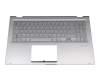 0KN1-752GE16 original Pegatron keyboard incl. topcase DE (german) silver/silver with backlight