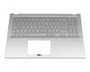 0KN1-874GE41 original Asus keyboard incl. topcase DE (german) silver/silver with backlight