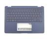 0KNB0-2603GE00 original Asus keyboard incl. topcase DE (german) black/blue with backlight