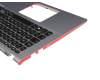 0KNB0-2608GE00 original Asus keyboard incl. topcase DE (german) black/silver with backlight