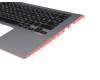 0KNB0-2608GE00 original Asus keyboard incl. topcase DE (german) black/silver with backlight