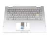 0KNB0-260NGE00 original Asus keyboard incl. topcase DE (german) silver/silver with backlight