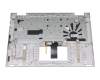 0KNB0-260NGE00 original Asus keyboard incl. topcase DE (german) silver/silver with backlight