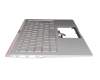 0KNB0-262HG00 original Asus keyboard incl. topcase DE (german) silver/silver with backlight