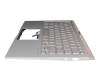 0KNB0-262HG00 original Asus keyboard incl. topcase DE (german) silver/silver with backlight