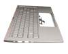 0KNB0-262WGE00 original Asus keyboard incl. topcase DE (german) silver/silver with backlight