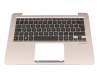 0KNB0-2631GE00 original Asus keyboard incl. topcase DE (german) black/rosé with backlight