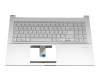 0KNB0-560HGE00 original Pega keyboard incl. topcase DE (german) silver/silver with backlight