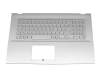 0KNB0-561CGE00 original Asus keyboard incl. topcase DE (german) silver/silver with backlight