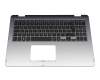 0KNB0-5630GE00 original Asus keyboard incl. topcase DE (german) black/grey with backlight