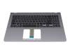 0KNB0-5634GE00 original Asus keyboard incl. topcase DE (german) black/silver/yellow with backlight silver/yellow