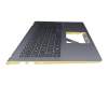 0KNB0-5634GE00 original Asus keyboard incl. topcase DE (german) black/silver/yellow with backlight silver/yellow