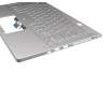 0KNR0-2617GE00 original Asus keyboard incl. topcase DE (german) silver/silver with backlight