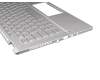 0KNR0-2617GE00 original Asus keyboard incl. topcase DE (german) silver/silver with backlight