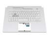 0KNR0-261DGE00 original Asus keyboard incl. topcase DE (german) white/white with backlight