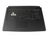 0KNR0-681WUS00 original Asus keyboard incl. topcase US (english) black/transparent/grey with backlight