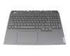 0N7K original Lenovo keyboard incl. topcase US (english) grey/grey with backlight