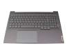 5CB1J38408 original Lenovo keyboard incl. topcase DE (german) grey/grey with backlight