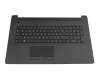 L22751-051 original HP keyboard incl. topcase FR (french) black/black (with TP/DVD, surface structure "Diamond)