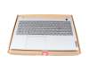 5CB1H88688 original Lenovo keyboard incl. topcase DE (german) grey/grey with backlight