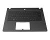 HQ3160A686007 original Huaqin keyboard incl. topcase DE (german) black/black with backlight