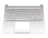 102-019K2LHB01 original Acer keyboard incl. topcase DE (german) silver/silver with backlight