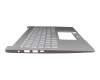 102-019K2LHB01 original Acer keyboard incl. topcase DE (german) silver/silver with backlight