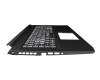 13804EB8K203 original Acer keyboard incl. topcase UA (ukrainian) black/white/black with backlight