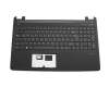 13N0-1BM0801 original Medion keyboard incl. topcase DE (german) black/black incl. red WASD arrows