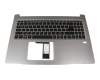 13N1-23A0101 original Acer keyboard incl. topcase DE (german) black/silver with backlight