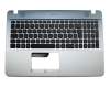 13NB0CG3P13511-2 original Asus keyboard incl. topcase DE (german) black/silver