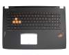 13NB0CQXP06X11 original Asus keyboard incl. topcase DE (german) black/black with backlight