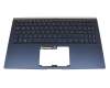 13NB0JX1AM0241 original Asus keyboard incl. topcase DE (german) blue/blue with backlight