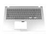 13NB0MZ1P04015-3 original Asus keyboard incl. topcase DE (german) grey/silver