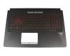 13NBR00Z1AP0101 original Asus keyboard incl. topcase DE (german) black/red/black with backlight