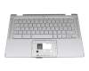 15004E5BK201 original Acer keyboard DE (german) silver with backlight